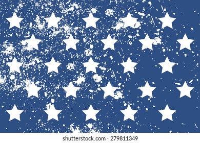 Pattern with american stars in grunge style. Cool print on T-shirts, fabric etc.