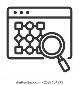 Pattern Analysis Outline Icon Vector Illustration