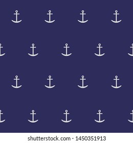 Pattern with anchors on a dark blue background