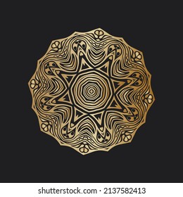 patrón de joyería antigua, ornamento étnico circular. Ilustración del vector