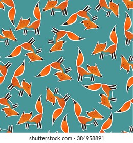 The pattern of the animal (fox), template, vector illustration