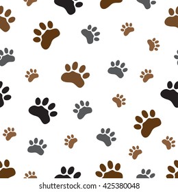 Pattern animal paw, Dog paw pattern