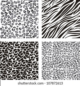 pattern of animal print,  vector illustration