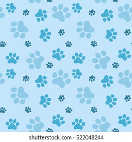 Pattern of animals paws, flat syle, vector illustrartion