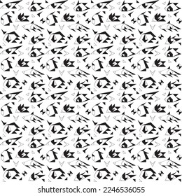 pattern with an anime eyes 