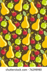 pattern with apple and peer