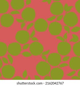 A pattern of apple silhouettes. Vector graphics.