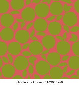 A pattern of apple silhouettes. Vector graphics.