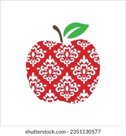 Pattern Apple SVG, Teacher, Back to school svg, Teacher shirt, Gift for teachers svg, School shirt, Cricut Cut Files, Silhouette, Svg Files for Cricut svg