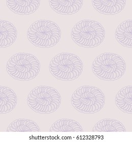 Pattern of apple tart on a light violet background