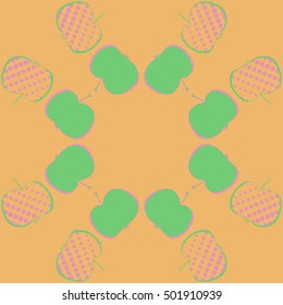 Pattern with apples motif,halftone.