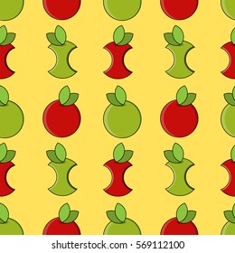  Pattern of apples. Vector illustration.