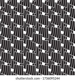 Pattern with arc white segments