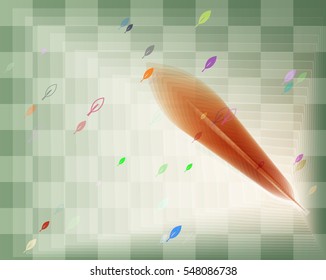 pattern around leaves, simple gradation.