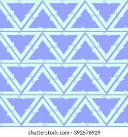 pattern of arrows cycling in cold tones