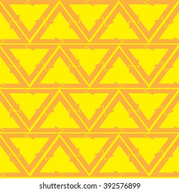 pattern of arrows cycling in warm colors