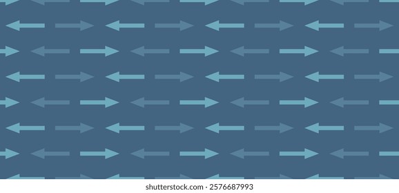 A pattern of arrows on a blue background
