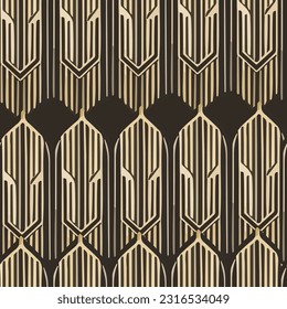 Patrón Art Déco de oro, minimalista y geométrico, uso perfecto de este patrón para casa Art Deco, papel pintado, fundas de almohada, calcomanías, leggings