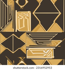 Pattern Art Deco gold, minimalist, and geometric elements, perfect use this pattern for Art Deco home, wallpaper, pillow covers, wall decals, leggings