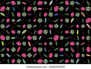 Pattern Art Floral Grid Design Abstract ,Suitable For Textile texture Fabric Illustration