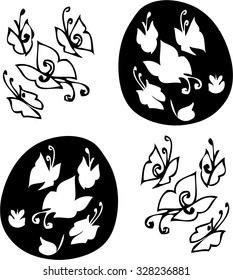 The pattern art of imagination butterfly design