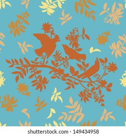 Pattern of autumn birds