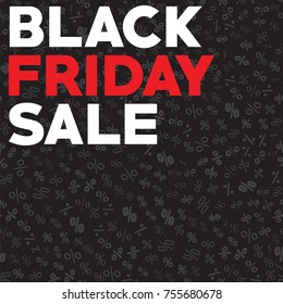 Pattern autumn black friday sale vector. Vector illustration autumn discounts in store on black friday shopping