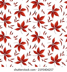 Pattern with autumn Japanese maple. Ideal for packaging, notebooks, school supplies, children's clothing