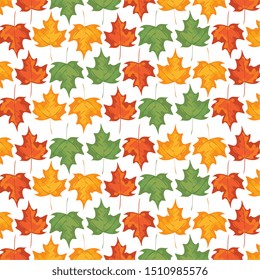 pattern of autumn leafs decoration
