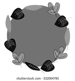 Pattern  of autumn   motif, leaves, spots, hole,circle. Hand drawn.