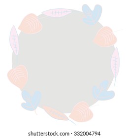 Pattern  of autumn   motif, leaves, spots, hole,circle. Hand drawn.
