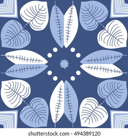 Pattern with autumn theme,star. Hand drawn.