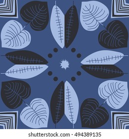 Pattern with autumn theme,star. Hand drawn.