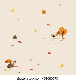 Pattern for autumn wallpaper small artwork