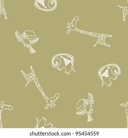 pattern baby animals white