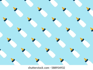 Pattern of baby milk bottles