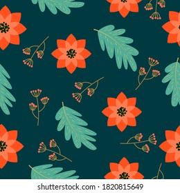 pattern bacground vector new year marry chrisrmass present flowers tree 