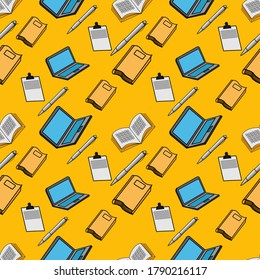  Pattern back to school , style hand draw