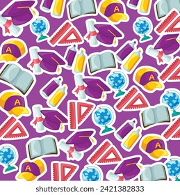 Pattern background about education. Vector Design