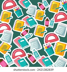Pattern background about education. Vector Design