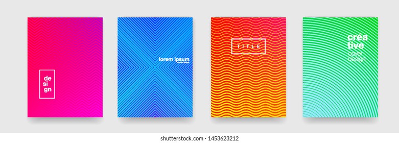 Pattern background, abstract geometric wave texture, color gradient. Vector orange, blue, red and green geometric pattern, wave shape background covers design