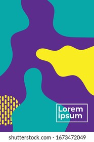 Musterhintergrund mit abstrakten Formen und bunten Farben. für Buchcover-Design und Broschüre