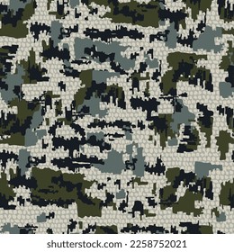 fondo de patrón. El camuflaje del ejército envuelve un vector abstracto del patrón de serpiente sin foco.