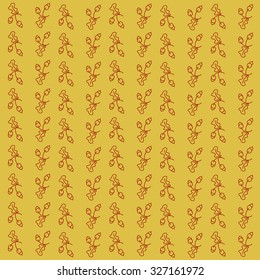 Pattern background with autumn acorns. Vector illustration.