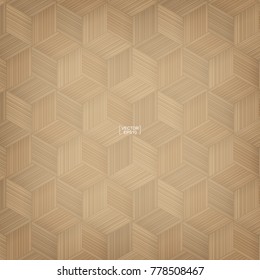 Pattern background of bamboo basketry. Natural pattern and texture for template design. Vector illustration.