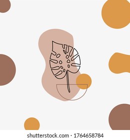 pattern background big leaf with color tone soft brown. vector editable and can scale to any size. theme fit print