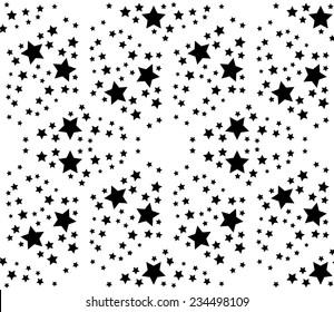 Pattern background, black star. Holiday background