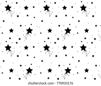 Pattern background, black star. Holiday background