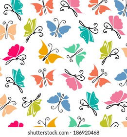 pattern background butterfly color vector