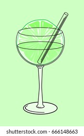 Pattern background of citrus cocktail. Vector illustration.